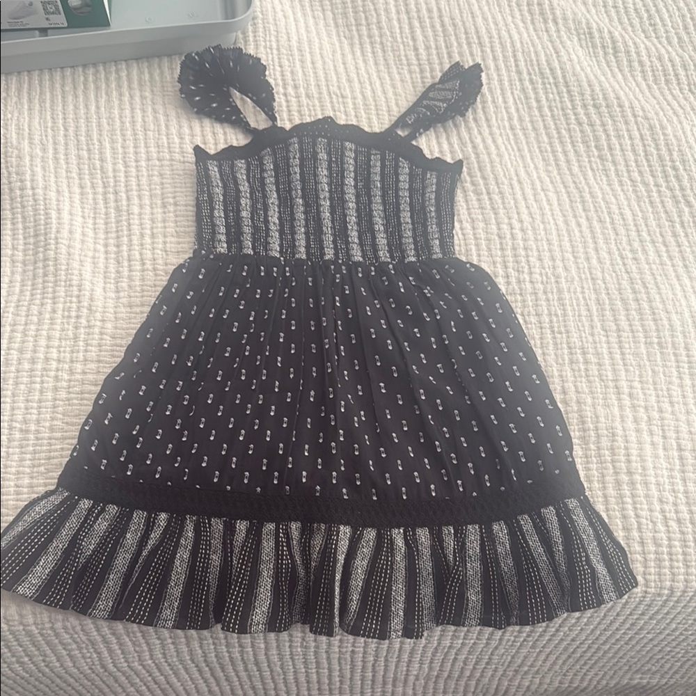 Vineyard Vines Black and Gray Spaghetti Strap Sundress